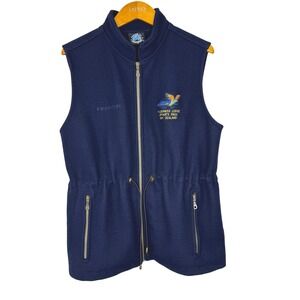 Swanndri Women's Wool‎ full Zip Vest Blue Medium
